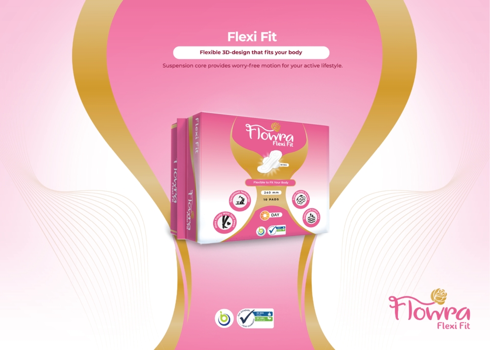 Flowra Flexi Fit Sanitary Pads - Day Use (240mm x 10pads)/Night Use (290mm x 10pads)