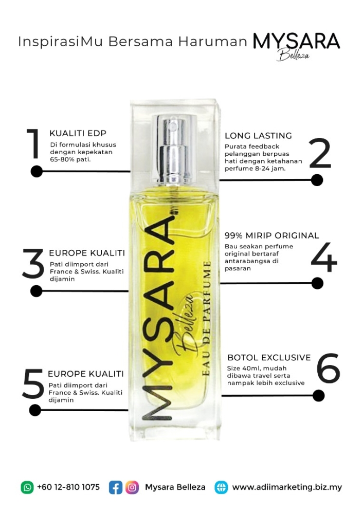 ✨MYSARA BELLEZA EAU DE PARFUME (FOR HER) ✨ ADORA✨