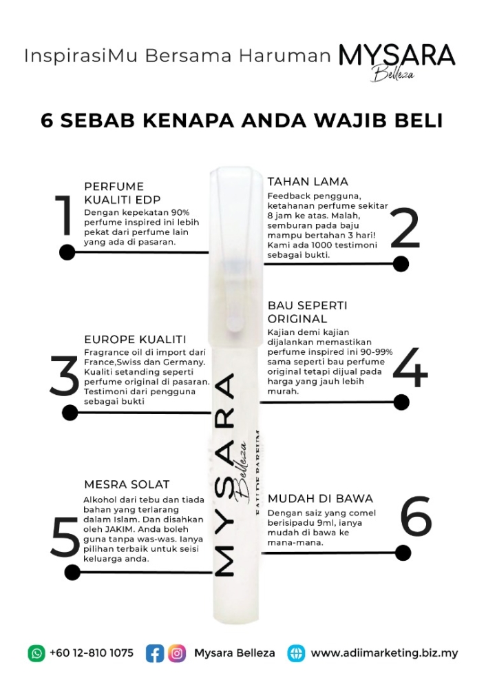 ✨MYSARA BELLEZA EAU DE PARFUME (FOR HER) ✨ SINFUL✨