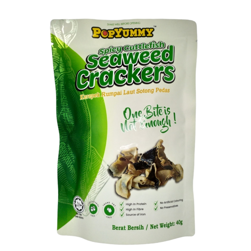 POPYUMMY Spicy Cuttlefish Seaweed Crarkers (40g)